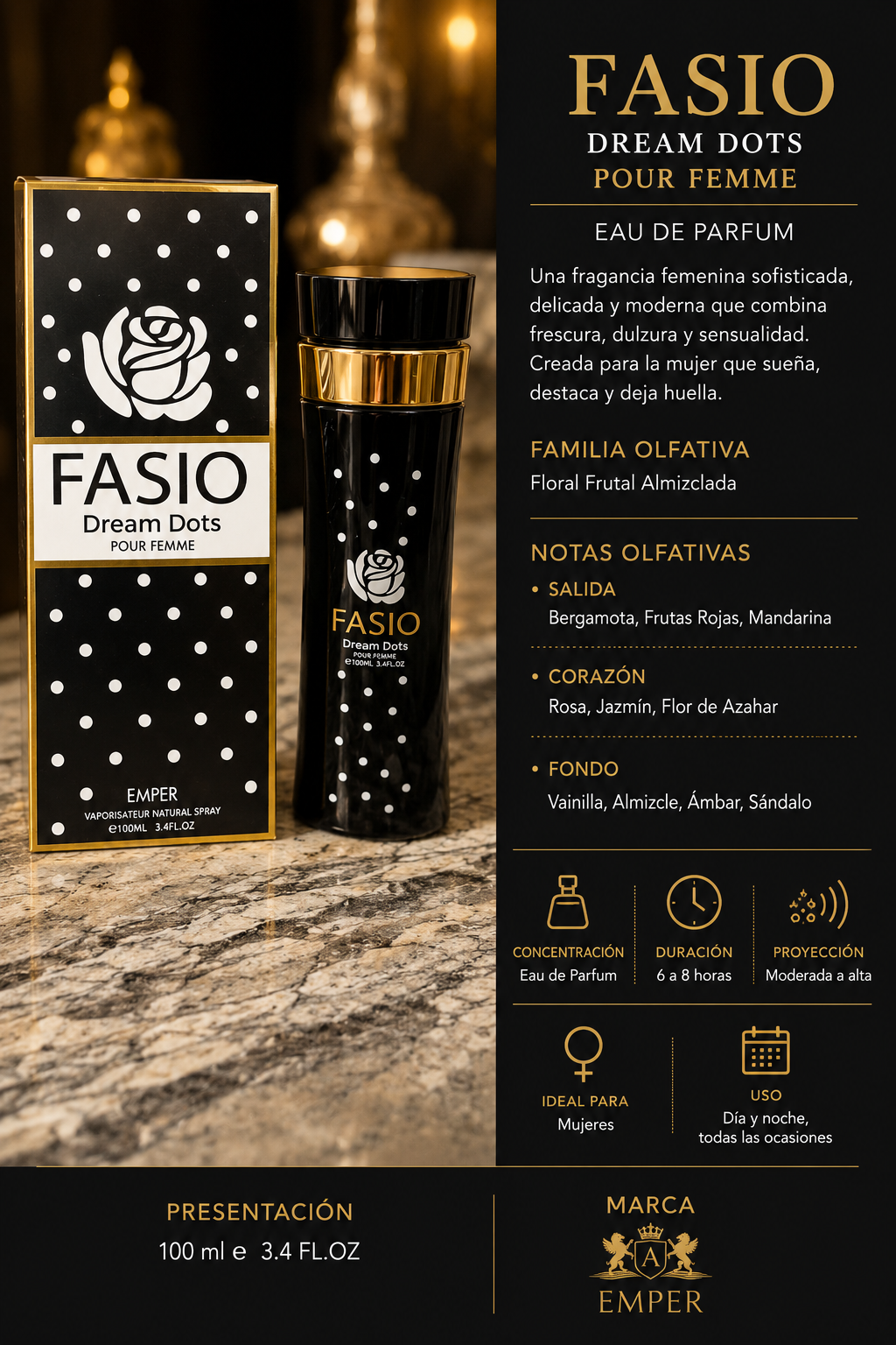 Fasio Dream Dots Pour Femme Eau de Parfum - Emper