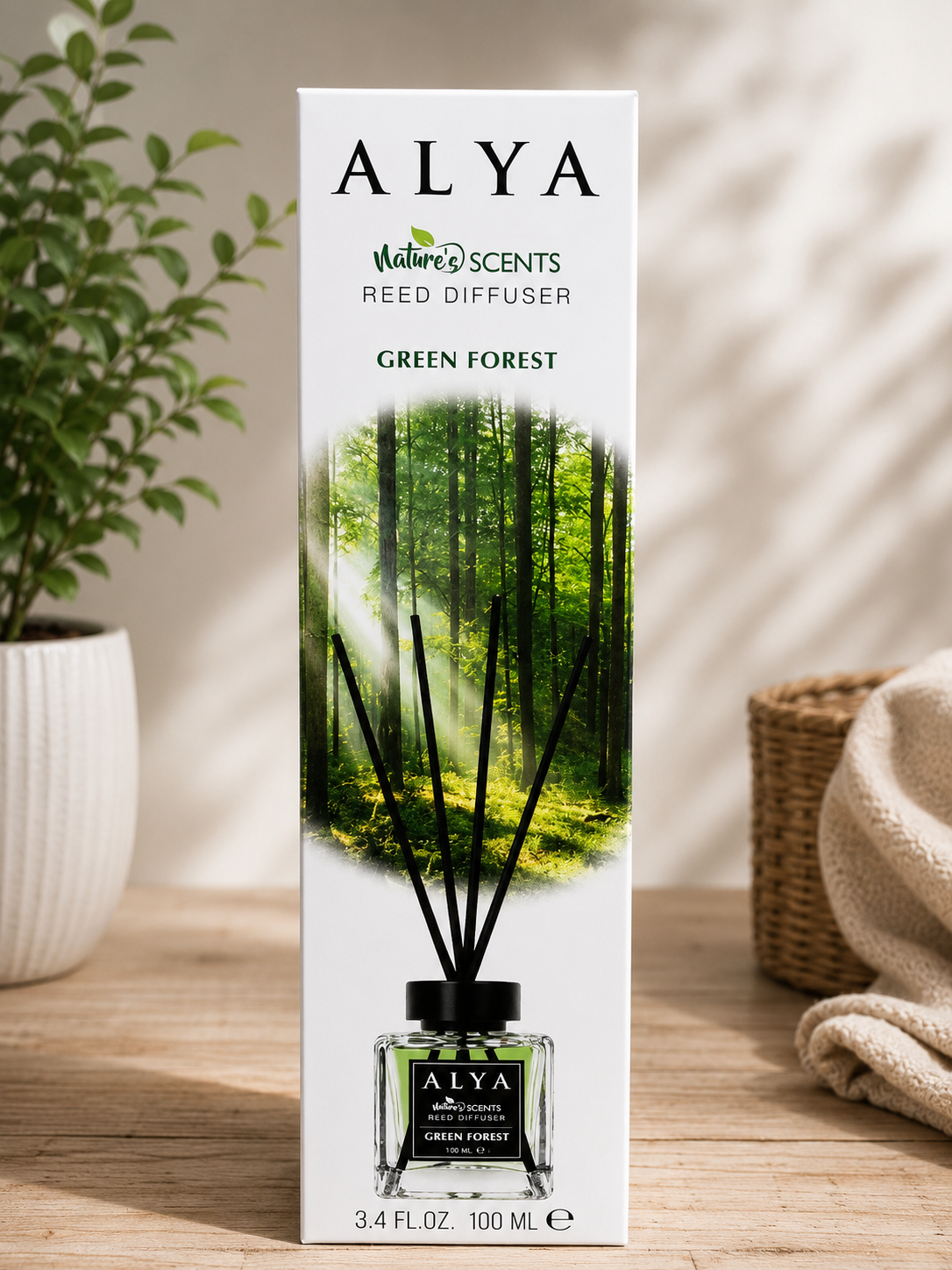 ALYA Nature's Scents Reed Diffuser - Green Forest 100ml