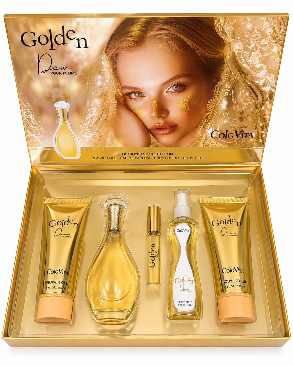 Golden Dew Pour Femme - Set de Fragancia de Lujo