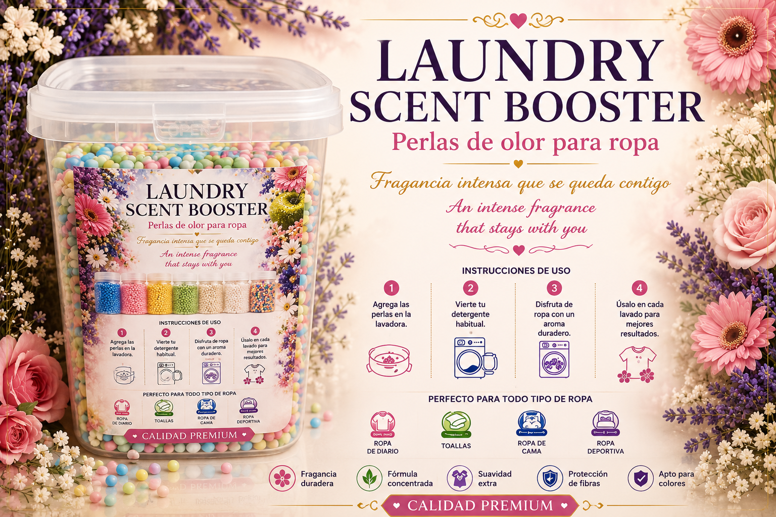 Laundry Scent Booster – Perlas de Olor para Ropa